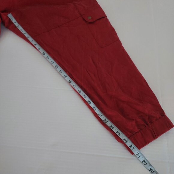 Banana Republic Pull On Red Jogger Cargo Pants Size XXL - Picture 11 of 14